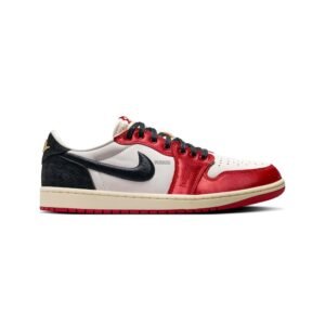 1711793446-yUrW90mY Air Jordan 1 Low OG x Trophy Room 'Sail/Black/Varsity Red' (2024)