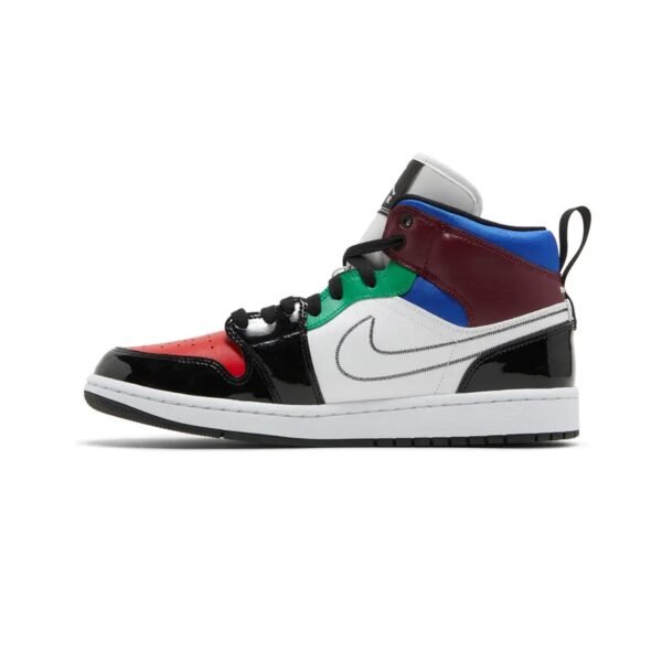 Air Jordan 1 Mid W SE 'Black White Multi-Color'