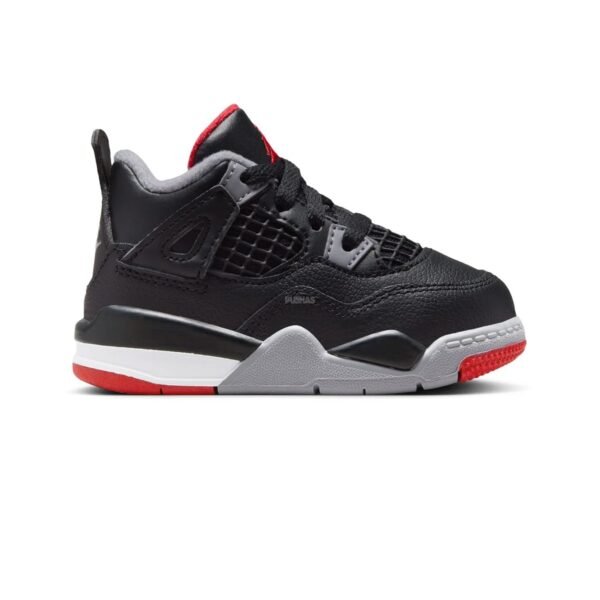 Air-Jordan-4-Retro-Bred-Reimagined-TD-2024-side Air Jordan 4 Retro 'Bred Reimagined' TD (2024)